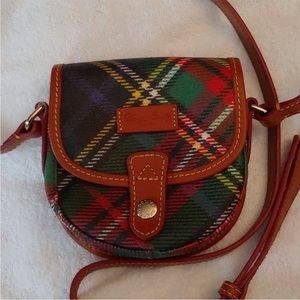 Dooney & Bourke tartan plaid small crossbody bag.